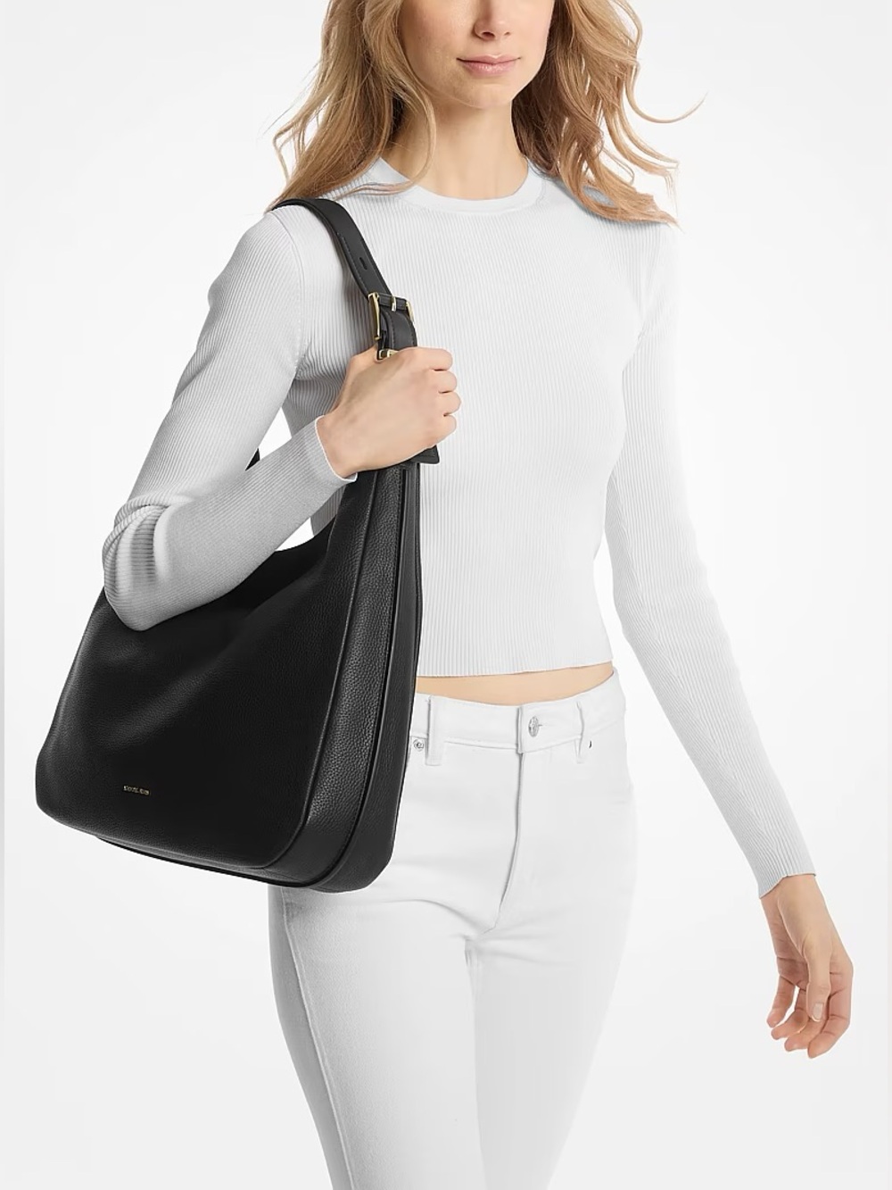 Michael Kors Nolita Large Leather Hobo Shoulder Bag